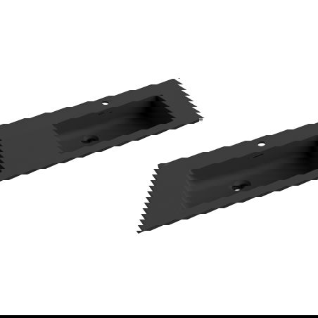 Mexen Otis Einbauwaschbecken Doppelt 141 x 46,5 cm, Schwarz Matt - 25181471D