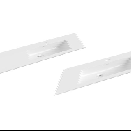 Mexen Otis διπλός ενσωματωμένος νιπτήρας 161 x 46,5 cm, λευκή γυαλάδα - 25181600D