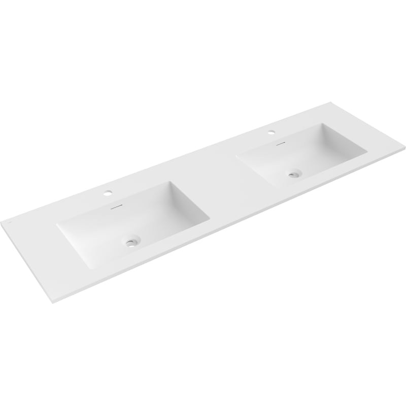 Mexen Otis tööpinda süvistatud kauss, topelt 161 x 46,5 cm, valge matt - 25181601D