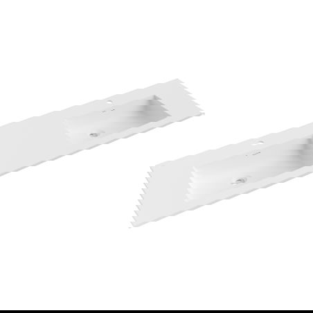 Mexen Otis dubbele ingebouwde wastafel 161 x 46,5 cm, witte mat - 25181601D