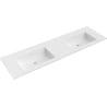 Mexen Otis lavabo encastré dans le plan double 161 x 46,5 cm, blanc mat - 25181601D