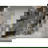 Mexen Lima Duschkabine faltbar 90 x 90 cm, transparent, gold + Duschwanne Flat - 856-090-090-50-00-4010