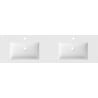 Mexen Otis lavabo encastré dans le plan double 161 x 46,5 cm, blanc mat - 25181601D