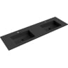 Mexen Otis Doppelte Einbauwaschbecken zur Arbeitsplatte 161 x 46,5 cm, Schwarz Matt - 25181671D