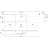 Mexen Otis umywalka wpuszczana w blat 141 x 46,5 cm, czarna mat - 25181471