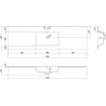 Mexen Otis Einbauwaschbecken 161 x 46,5 cm, weiß matt - 25181601