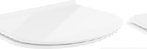 Mexen hitaasti laskeutuva slim-kansi, duroplast, valkoinen kiiltävä - 39050100