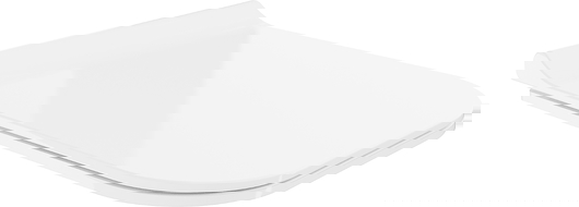 Mexen tampa de fecho suave slim, duroplast, branco brilhante - 39070100