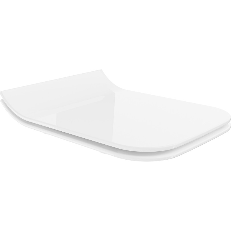 Mexen tapa de caída lenta slim, duroplast, blanco brillo - 39080100