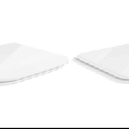 Mexen tampa de queda lenta slim, duroplast, branco brilhante - 39090100