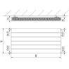 Mexen Line CL21 plaadiradiaator 400 x 400 mm, külgühendus, 318 W, valge - W421L-040-040-00