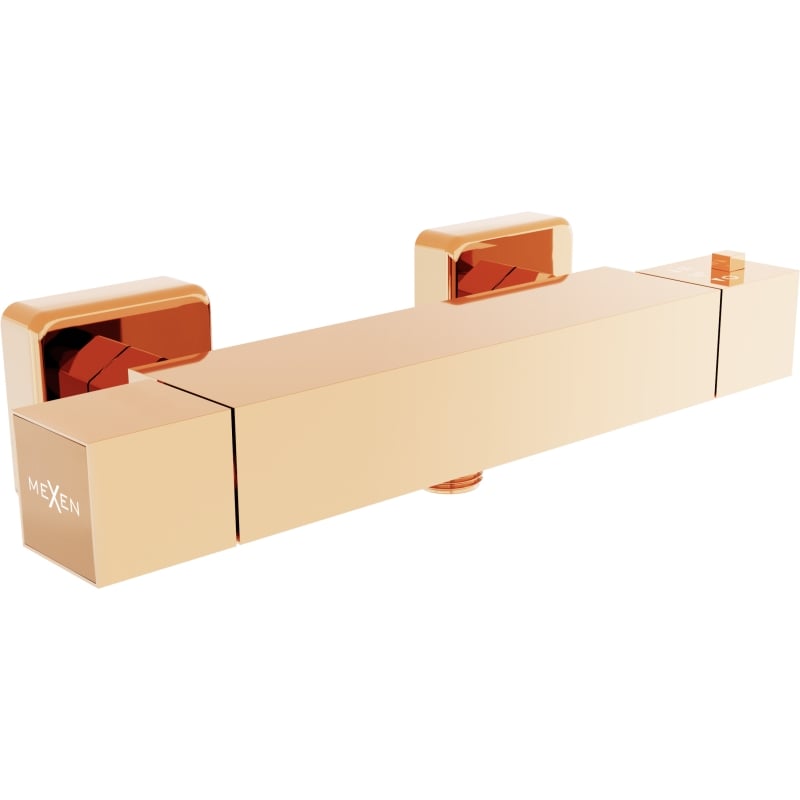Mexen Cube termostaatiline dušisegisti, roosa kuld - 77200-60
