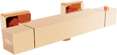 Mexen Cube robinet de douche thermostatique, or rose - 77200-60