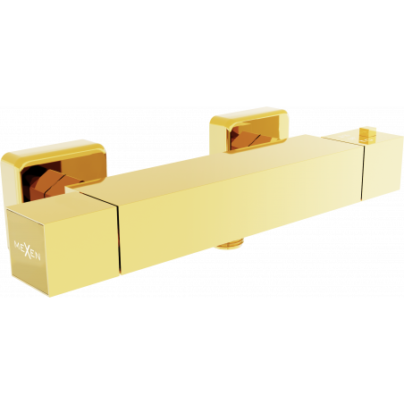 Mexen Cube miscelatore termostatico per doccia, oro - 77200-50