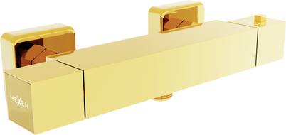 Mexen Cube thermostatische douchekraan, goud - 77200-50