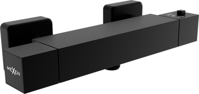 Mexen Cube Θερμοστατική βρύση ντους, μαύρη - 77200-70