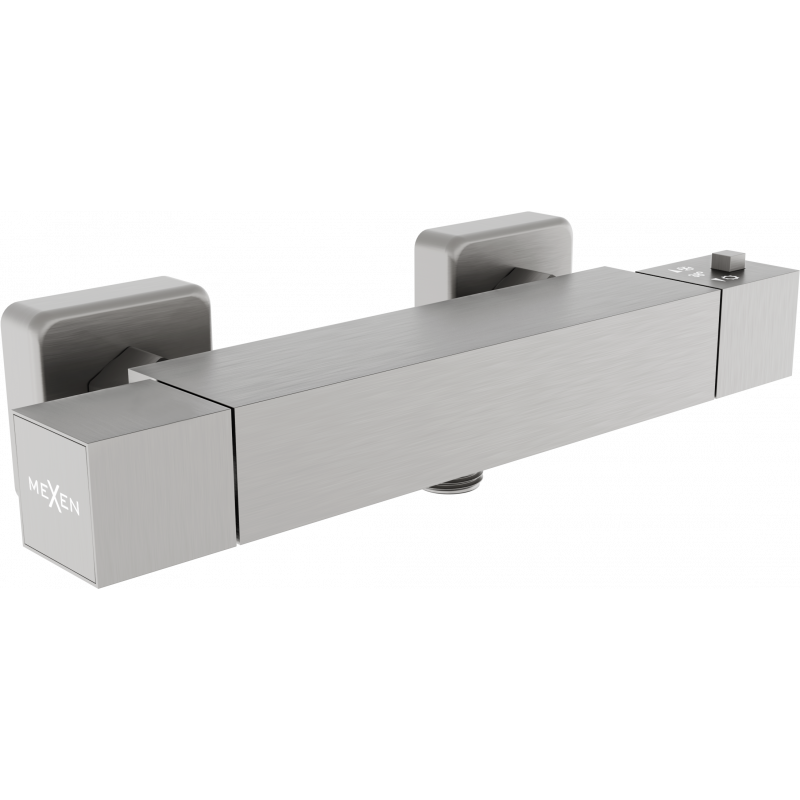 Mexen Cube Thermostat Duscharmatur, Graphit - 77200-66