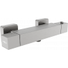 Mexen Cube thermostatic shower faucet, brushed gun gray - 77200-66