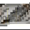 Mexen Lima Duo opvouwbare douchecabine 80 x 80 cm, transparant, goud - 856-080-080-50-00-02