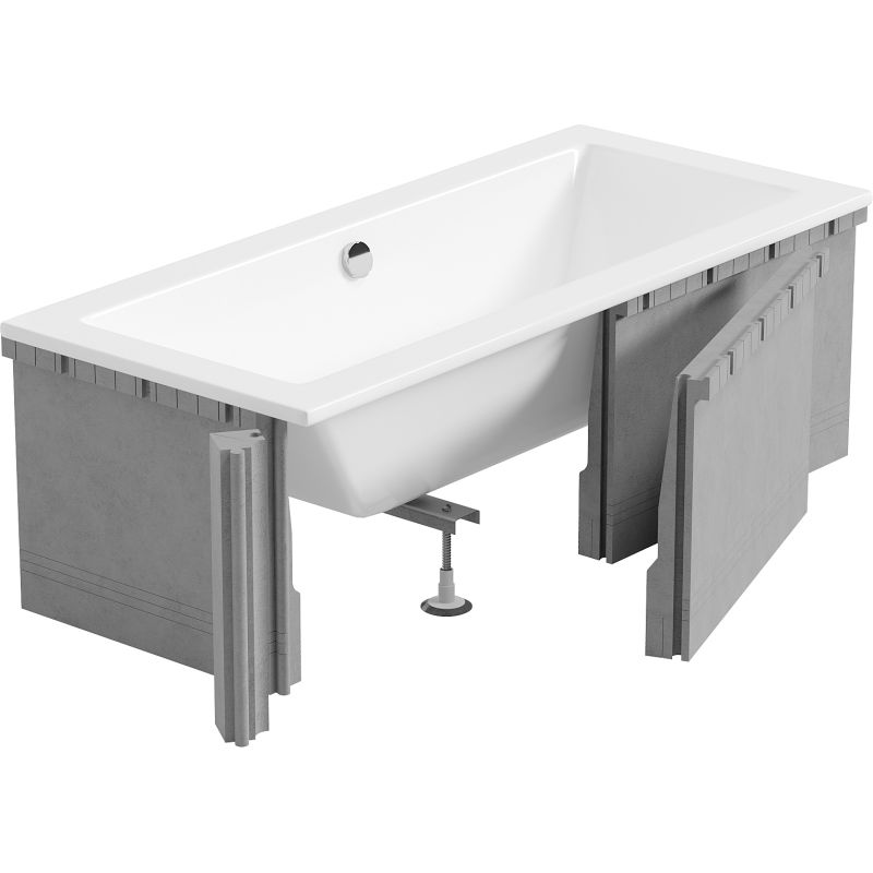 Mexen X-ST polystyreen behuizing voor rechthoekig bad 120-150 x 70-90 cm, wit - 55020-00