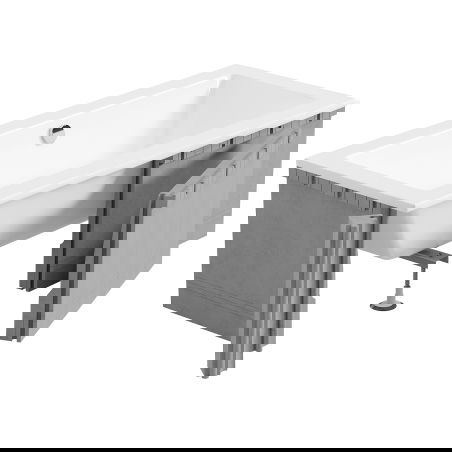 Mexen X-ST carcasa de poliestireno para bañera rectangular 120-150 x 70-90 cm, blanca - 55020-00