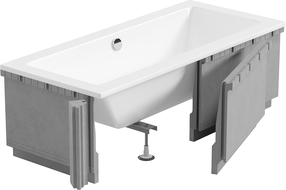 Mexen X-ST carcasa de poliestireno LED para bañera rectangular 120-150 x 70-90 cm, blanca - 55020-01