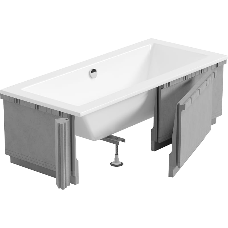 Mexen X-ST obudowa styropianowa LED do wanny prostokątnej 160-190 x 70-90 cm, biała - 55021-01