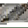 Mexen Lima Duo opvouwbare douchecabine 90 x 90 cm, transparant, goud - 856-090-090-50-00-02