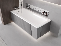 Mexen X-ST coffrage en polystyrène LED pour baignoire rectangulaire 160-190 x 70-90 cm, blanc - 55021-01