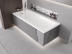 Mexen X-ST polystyrene housing LED for rectangular bath 160-190 x 70-90 cm, white - 55021-01