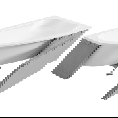 Mexen X-ST kulmavann Styrofoam-kotelo 240 cm, valkoinen - 55022-00