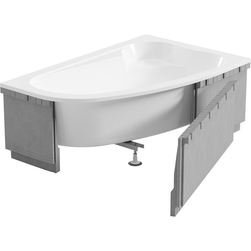 Mexen X-ST Styroporverkleidung LED für Eckbadewanne 240 cm, weiß - 55022-01