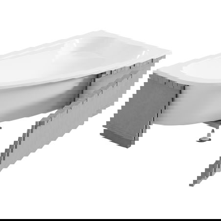 Mexen X-ST πλαίσιο από φελιζόλ LED για γωνιακή μπανιέρα 240 cm, λευκό - 55022-01