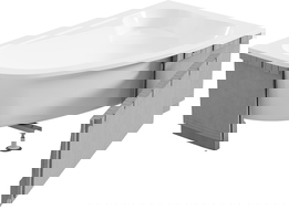 Mexen X-ST coque en polystyrène LED pour baignoire d'angle 240 cm, blanc - 55022-01