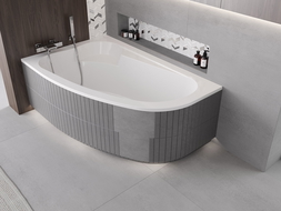 Mexen X-ST Styroporverkleidung LED für Eckbadewanne 240 cm, weiß - 55022-01
