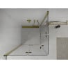 Mexen Lima Duo cabine de douche pliante 90 x 90 cm, transparente, or - 856-090-090-50-00-02