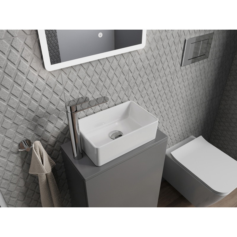 Mexen Nadia lavabo de sobreponer 36 x 23 cm, blanco - 21613600