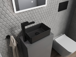 Mexen Nadia lavabo posable 36 x 23 cm, noir mat - 21613685