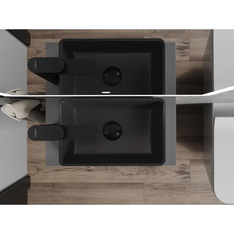 Mexen Nadia Aufsatzwaschbecken 36 x 23 cm, schwarz matt - 21613685