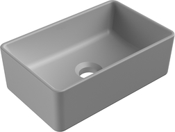 Mexen Nadia lavabo sobre encimera 36 x 23 cm, gris claro mate - 21613661