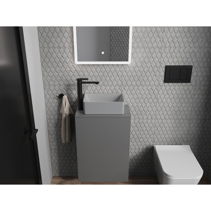 Mexen Nadia countertop washbasin 36 x 23 cm, light gray matte - 21613661