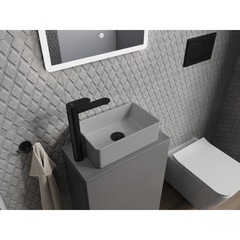 Mexen Nadia countertop washbasin 36 x 23 cm, light gray matte - 21613661