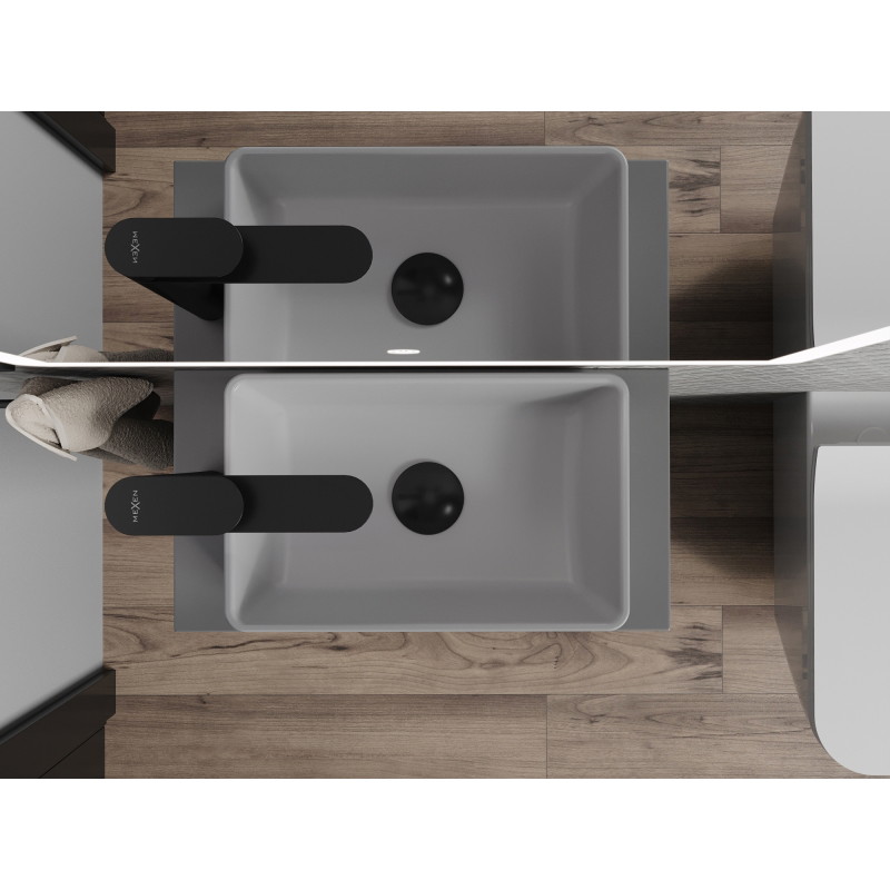 Mexen Nadia countertop washbasin 36 x 23 cm, light gray matte - 21613661