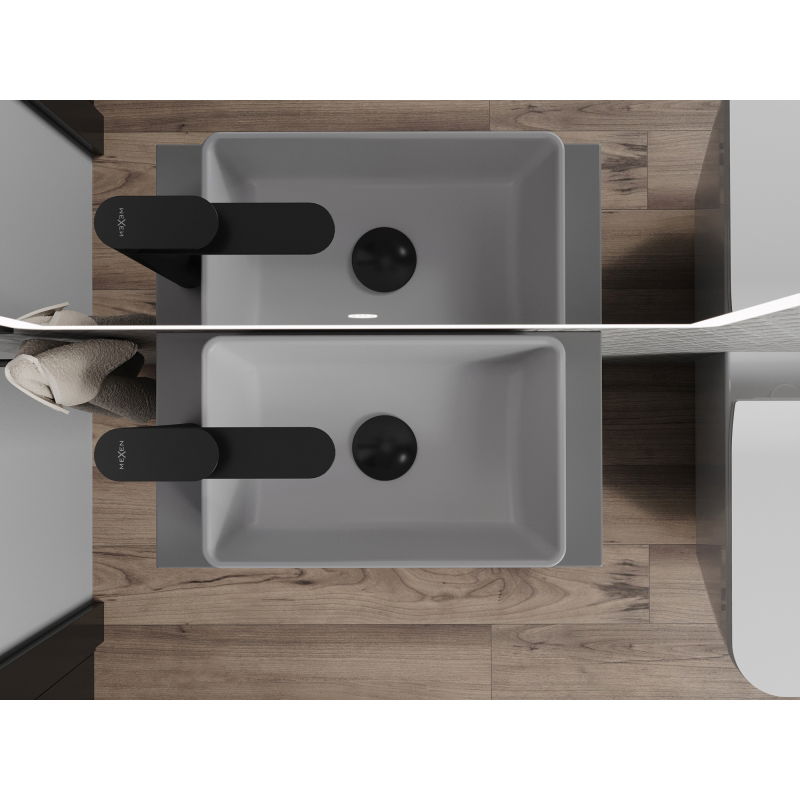 Mexen Nadia lavabo sobre encimera 36 x 23 cm, gris claro mate - 21613661