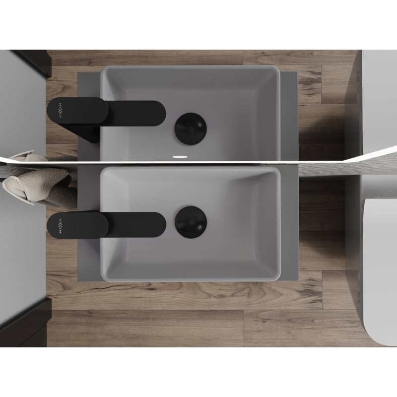 Mexen Nadia lavatório de bancada 36 x 23 cm, cinza claro mate - 21613661