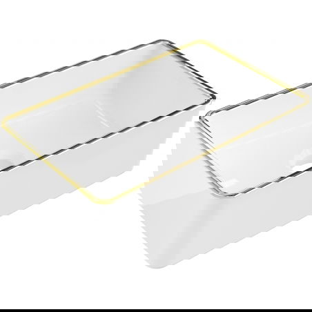 Mexen Nadia επιτραπέζιος νιπτήρας 36 x 23 εκ., λευκός/χρυσό χείλος - 21613605