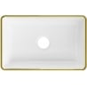 Mexen Nadia opbouw waskom 36 x 23 cm, wit/gouden rand - 21613605