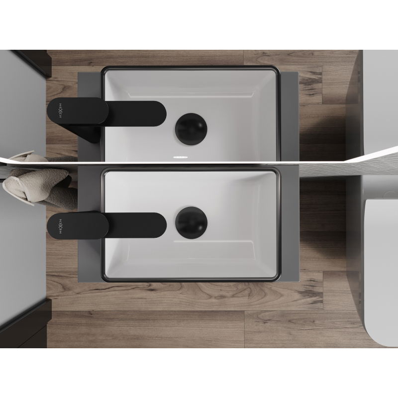 Mexen Nadia wäiss/schwaarz countertop Wäschbecken 36 x 23 cm - 21613607