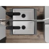 Mexen Nadia opbouwwastafel 36 x 23 cm, wit/zwarte rand - 21613607