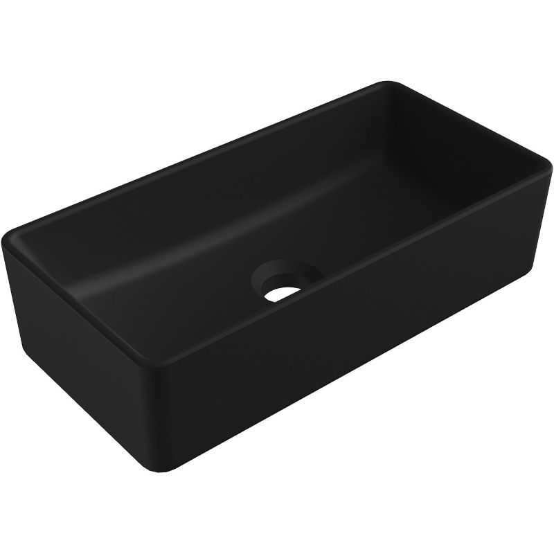 Mexen Nadia lavabo sobre encimera 46 x 23 cm, negro mate - 21614685